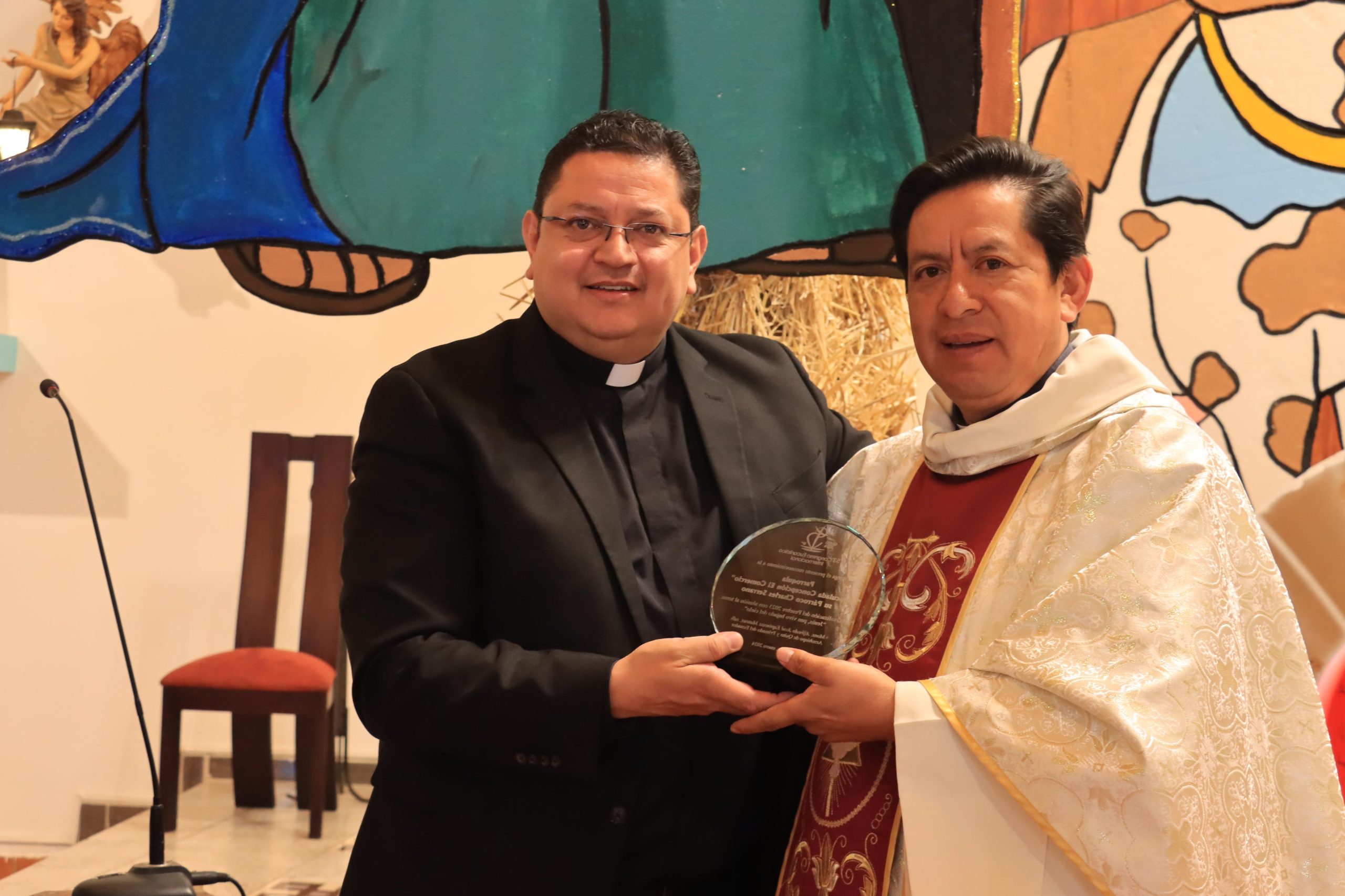 Pesebre Pan Vivo Bajado del Cielo recibe reconocimiento en Quito. IEC